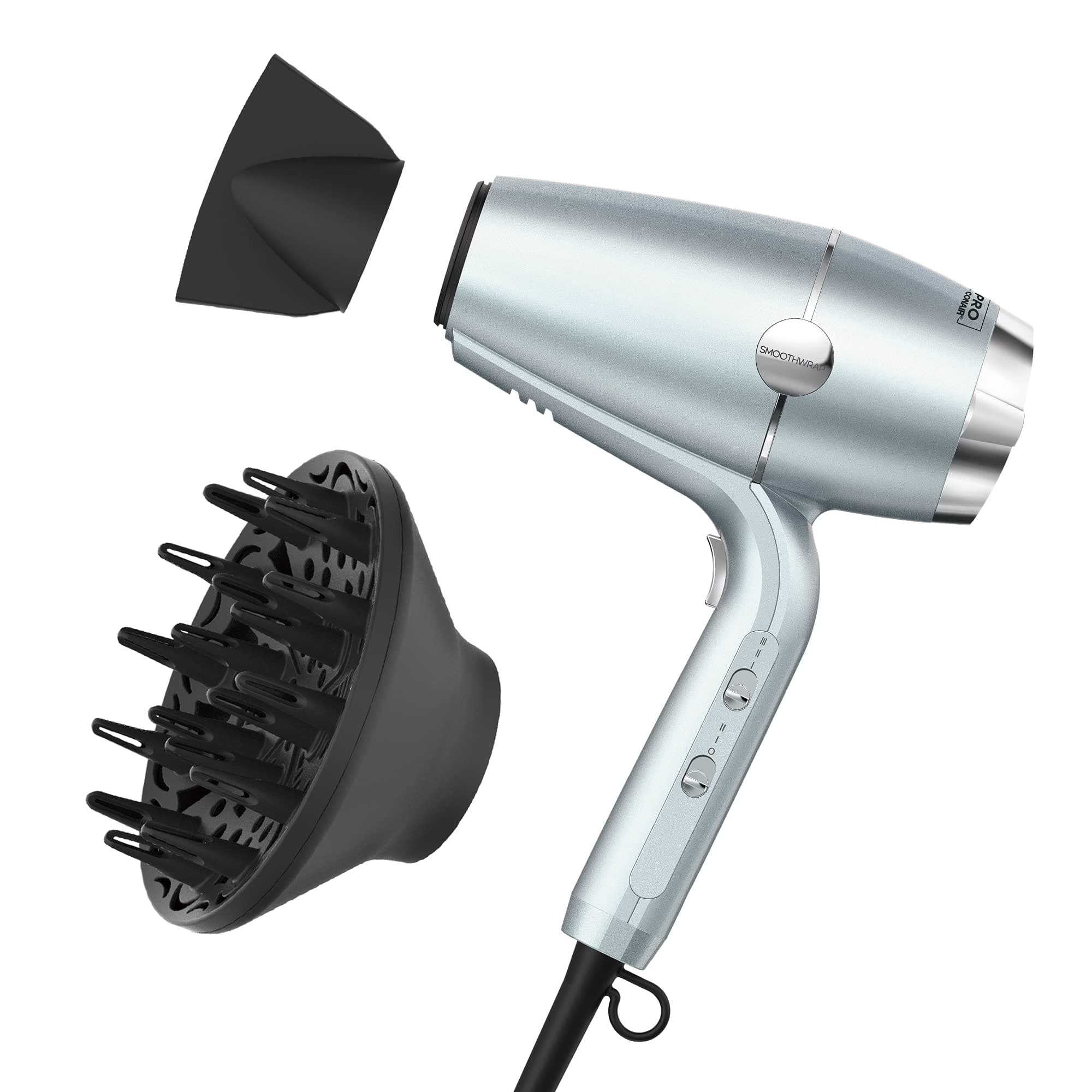 INFINITIPRO BY CONAIR SmoothWrap Hair Dryer | Minimize Frizz, Maximize Volume & Body | Plasma & Ceramic Tech | Mint