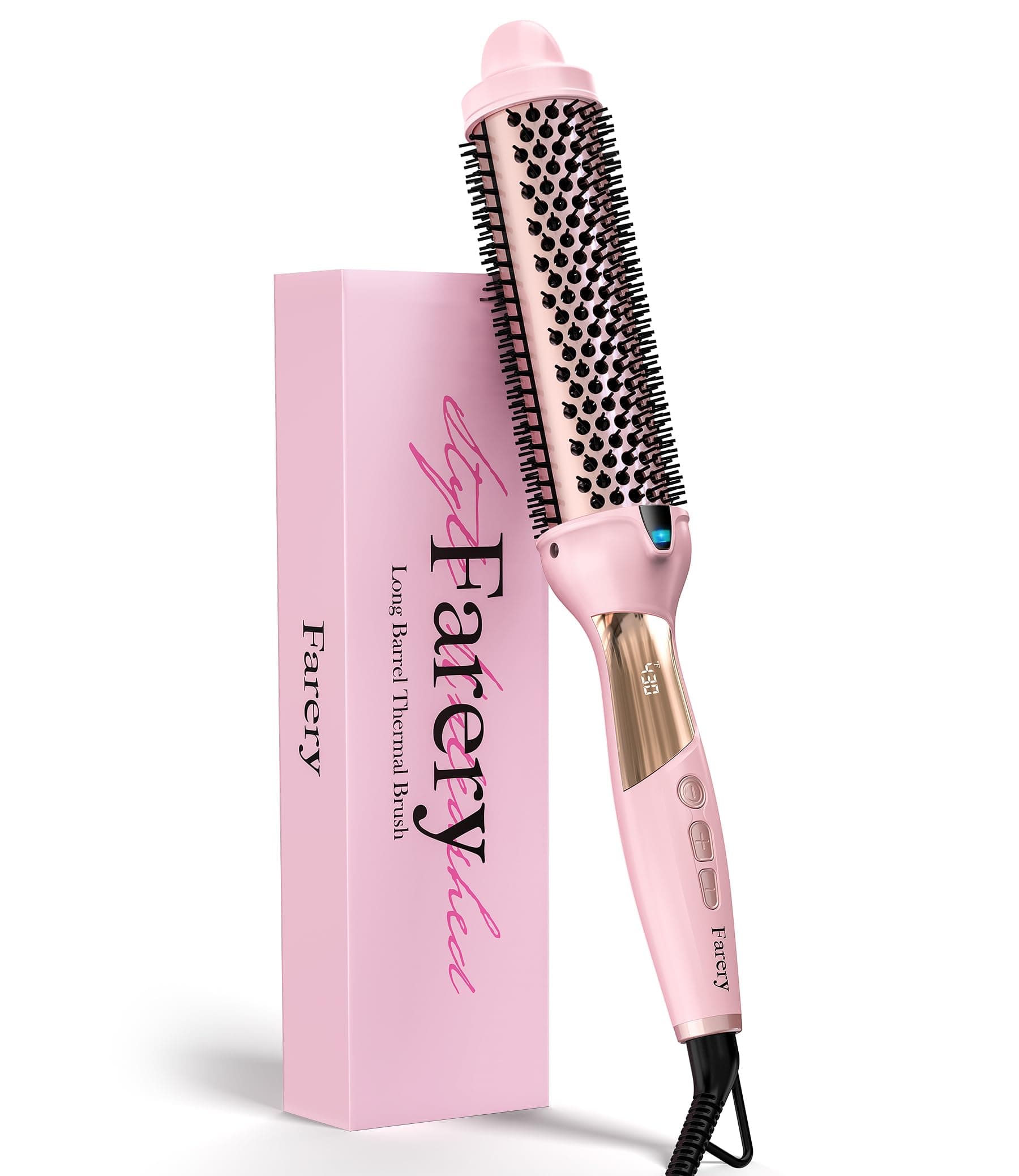 Ceramic Curling Wand for Big Bouncy Curls, Dual Voltage, 1.5" Barrel, Adjustable Temps, Non-Blowing Heat