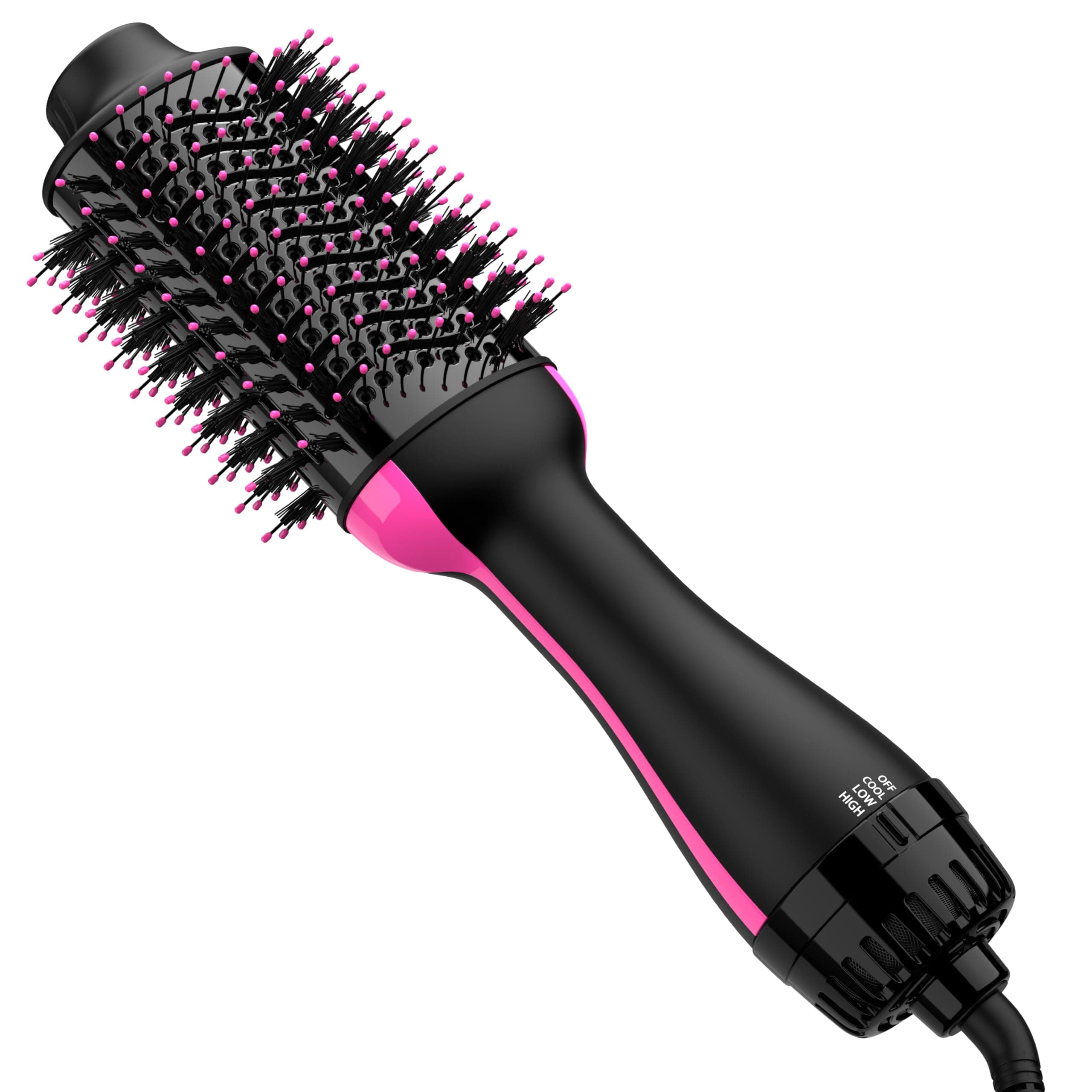 4 in 1 Hair Dryer, Styler, Volumizer & Straightener with Negative Ion & CeramicTitanium Barrel