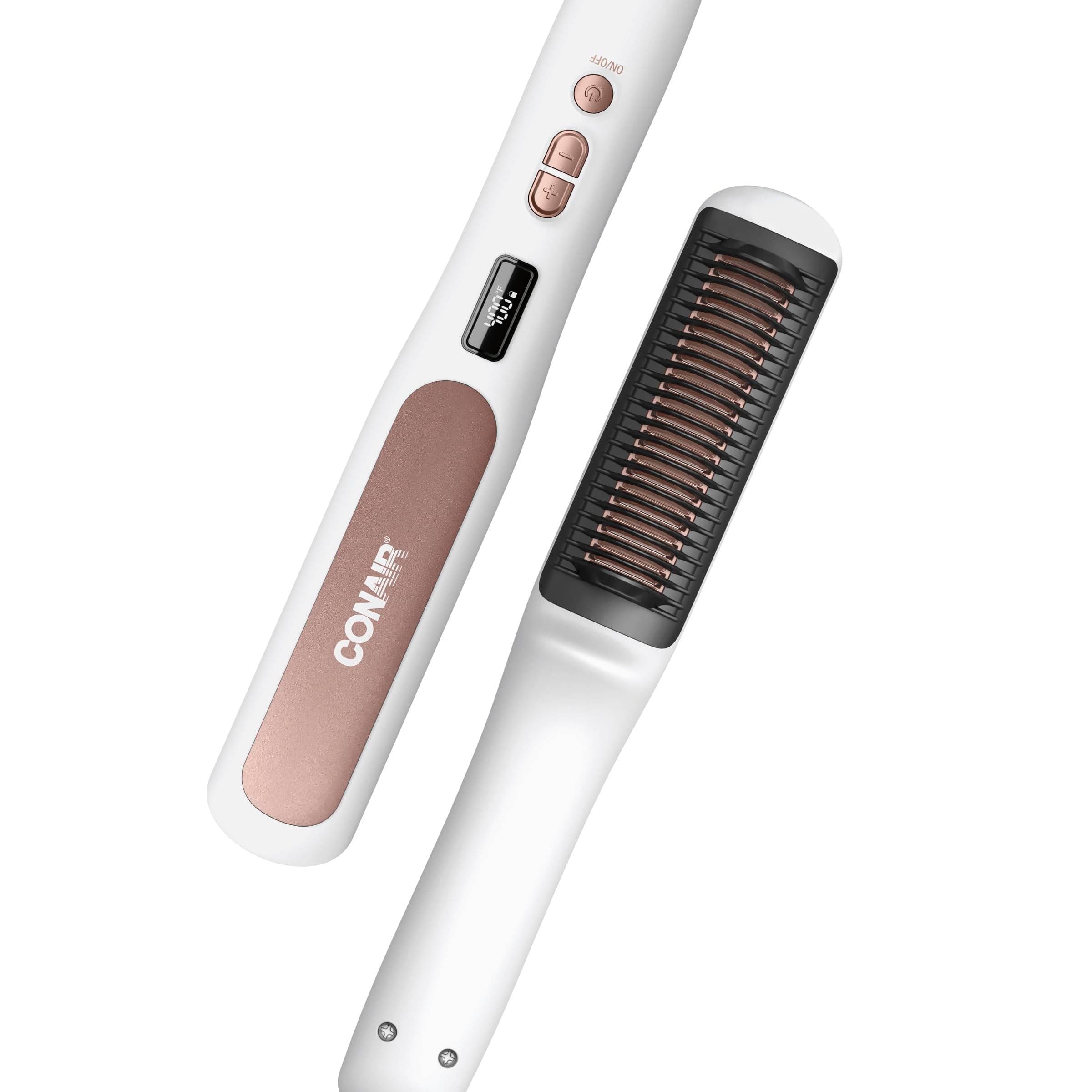 CONAIR Double Ceramic Heated Straightening Brush for Smooth Hair