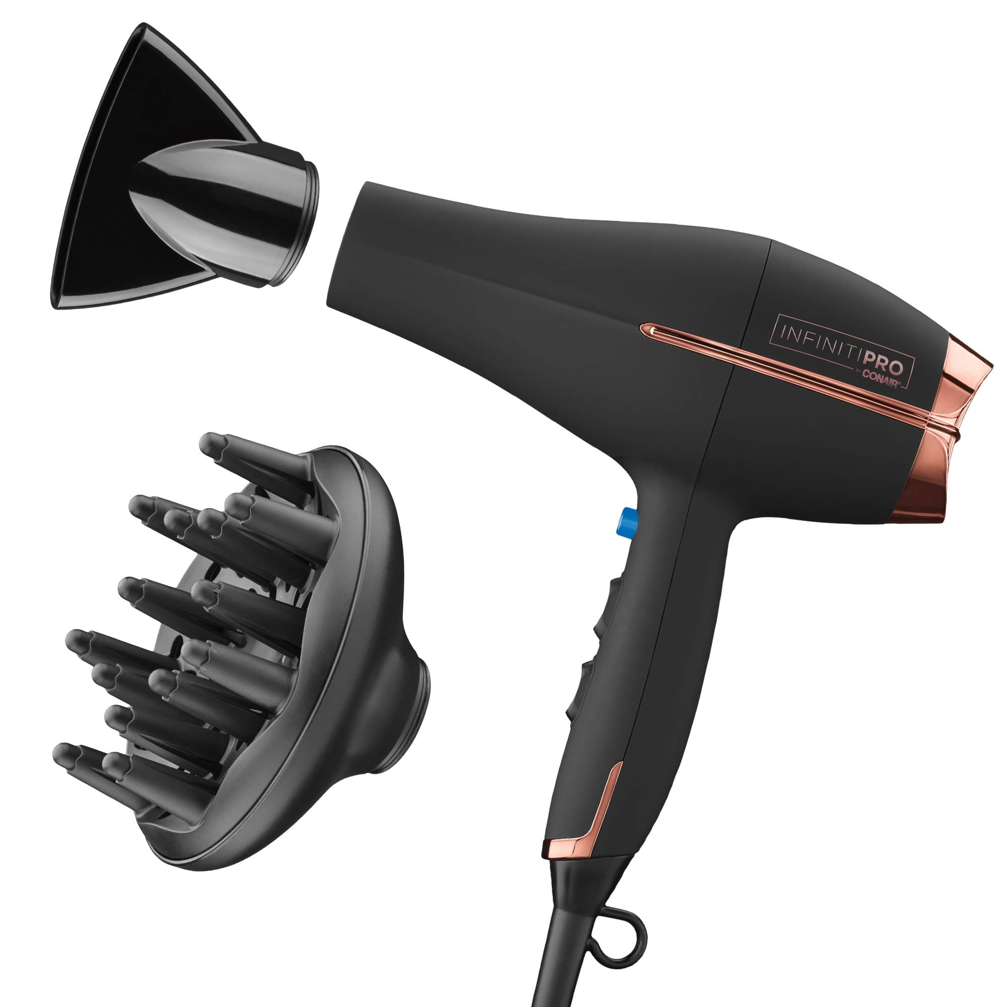 Conair INFINITIPRO AC Motor Hair Dryer with Ceramic Tech & Diffuser | Black